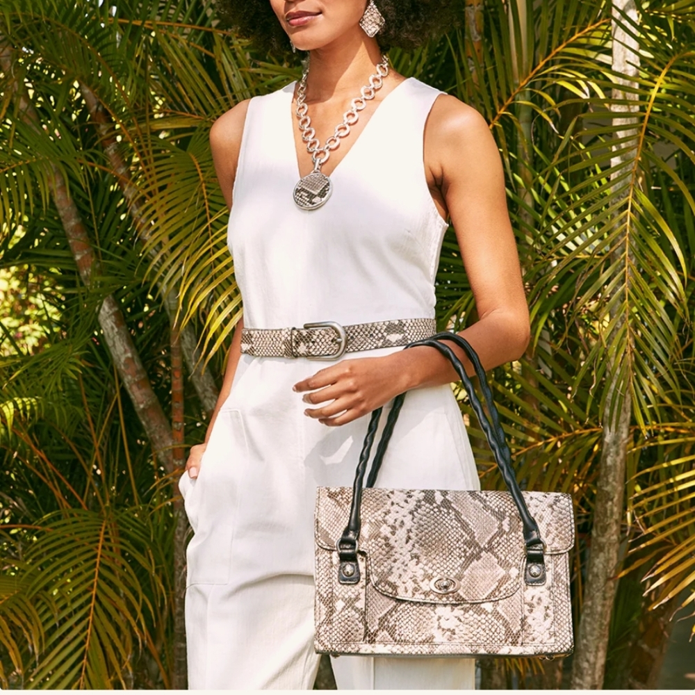 Patricia Nash Sanadria Satchel (Python Leather)